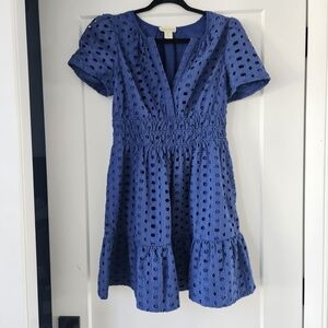 Cynthia Rowley Blue Eyelet Mini Dress